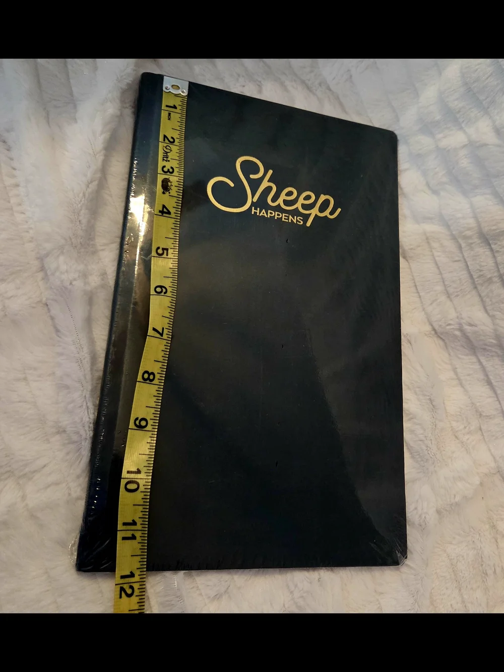 NWT Sheep Happens Brushed Cotton - Dark Green with Gold Foil